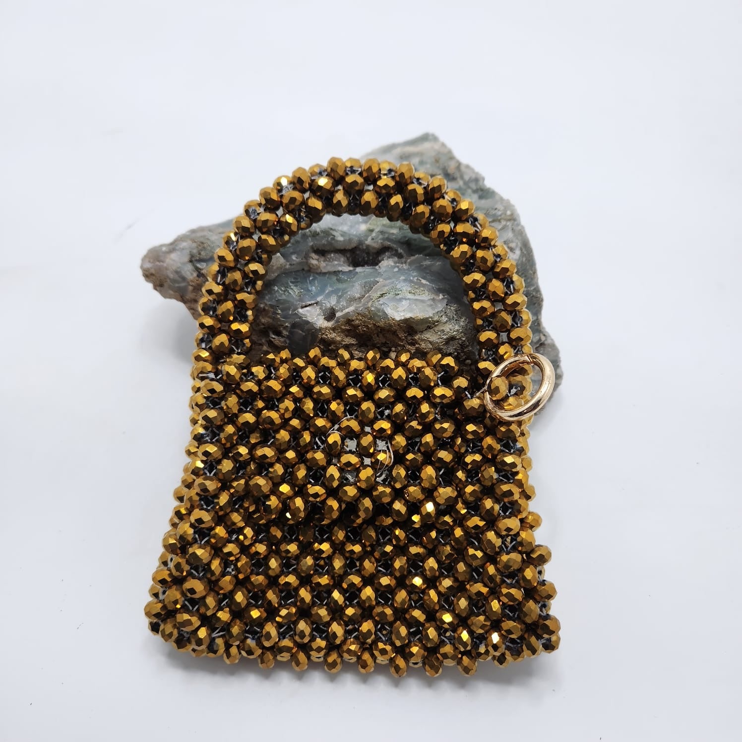 The Mini Gold Crystal Bag