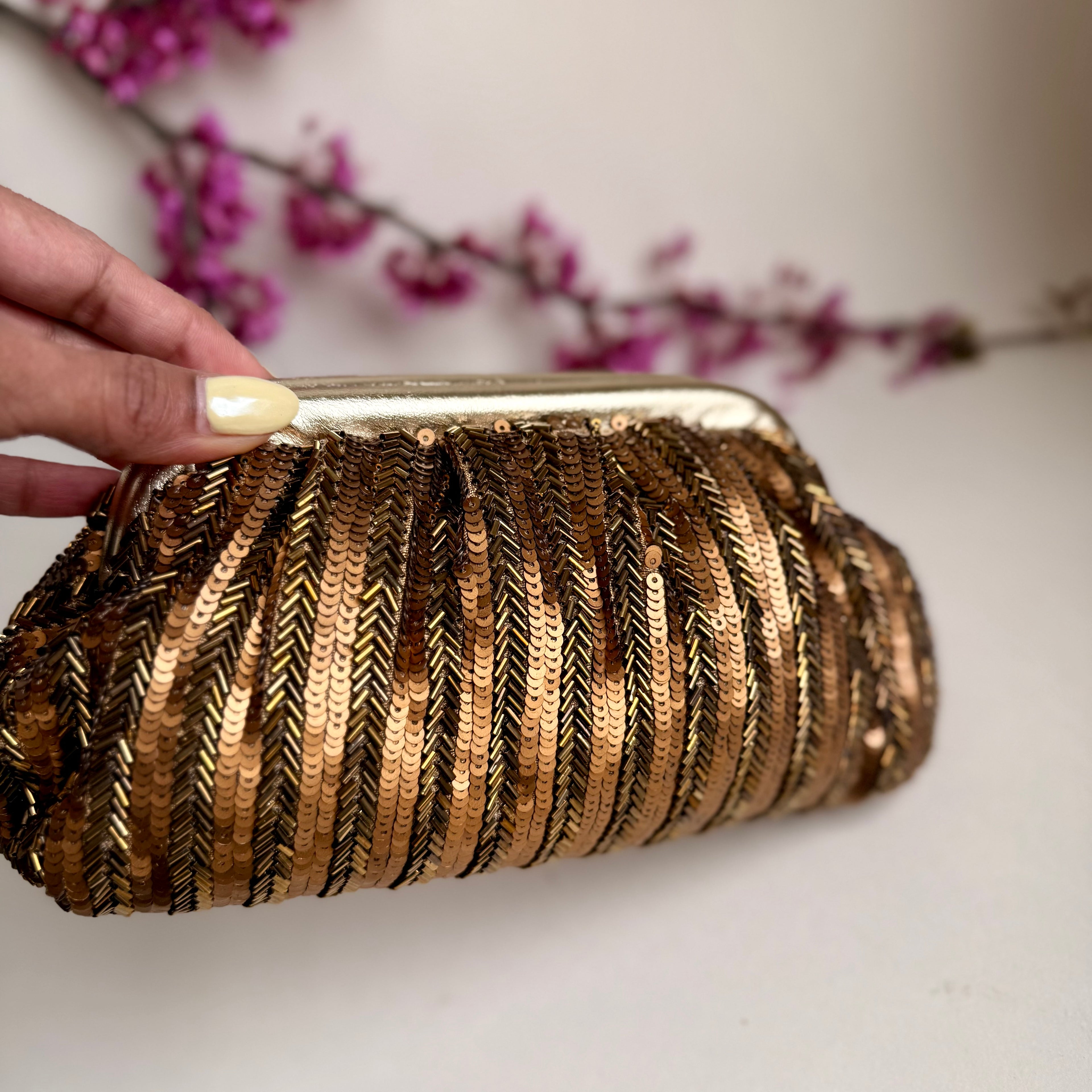 Golden Haze Cloud Clutch
