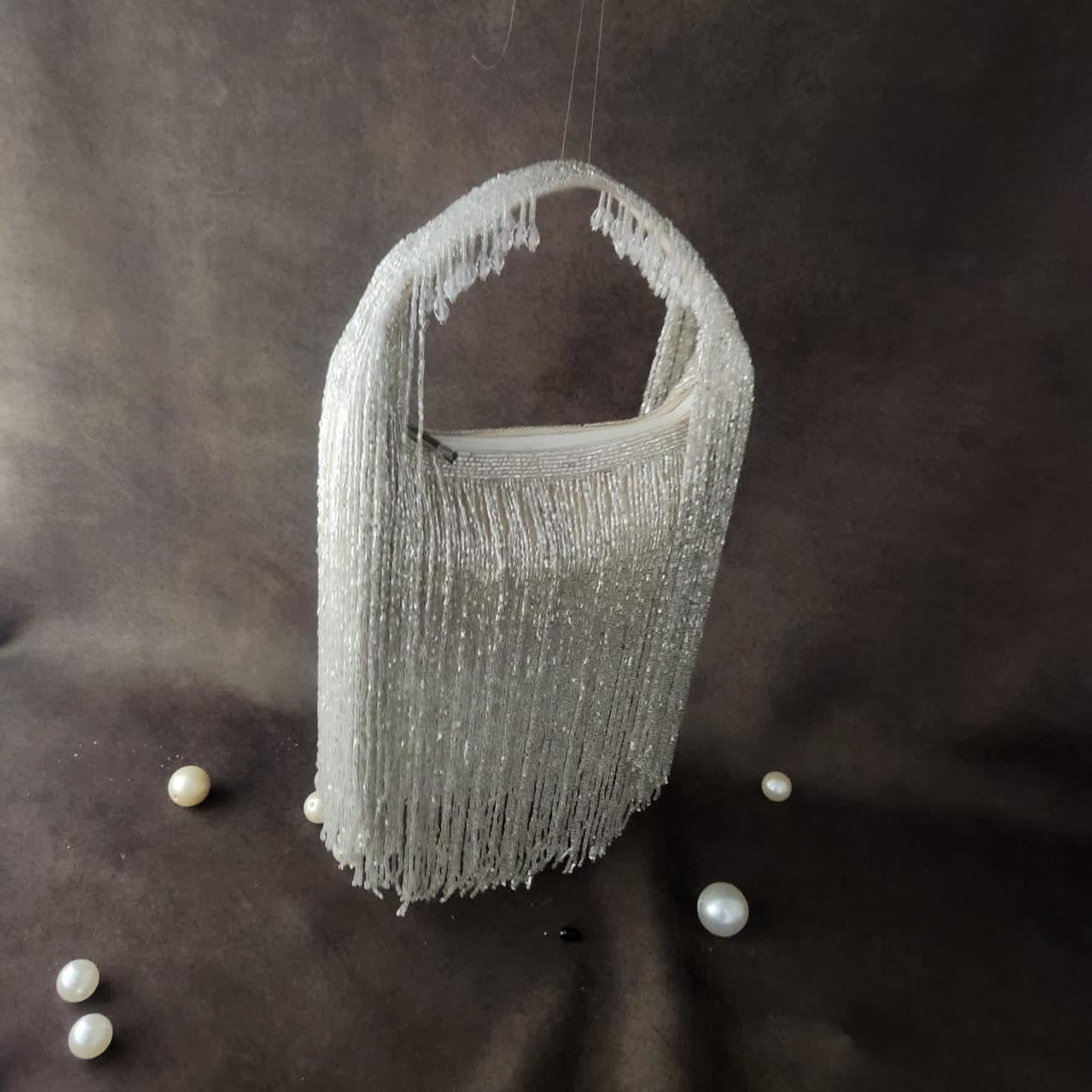 Silver Moon Fringe Bag