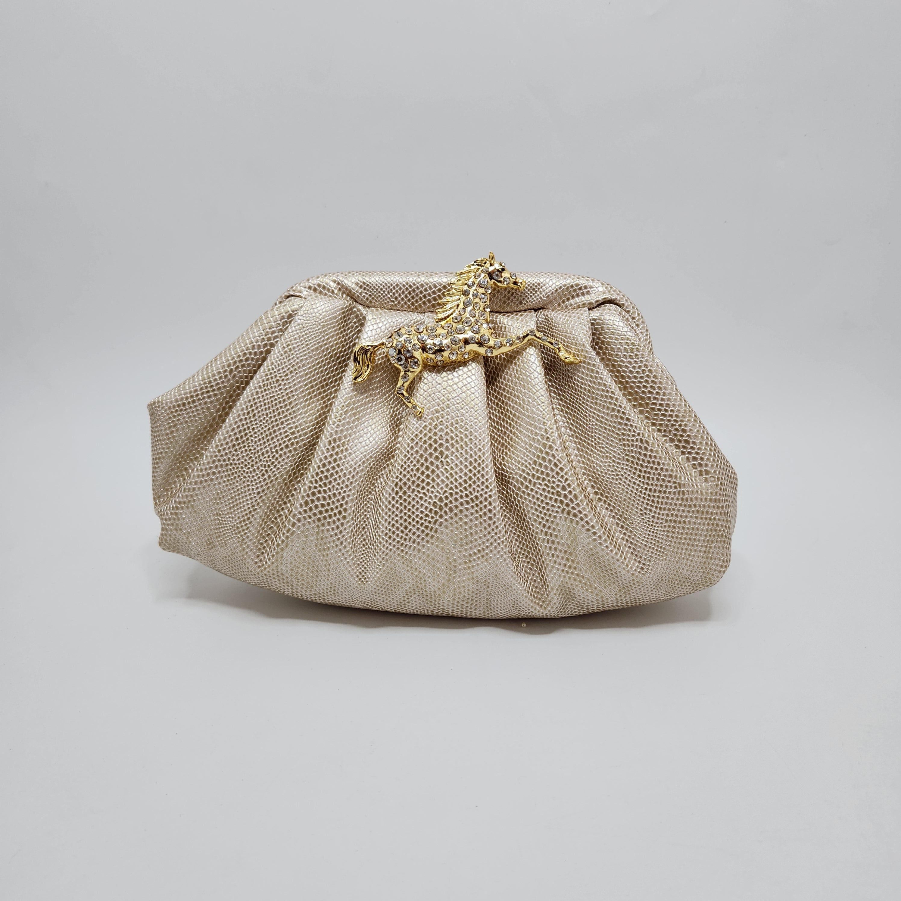 Ivory Stallion Cloud Clutch