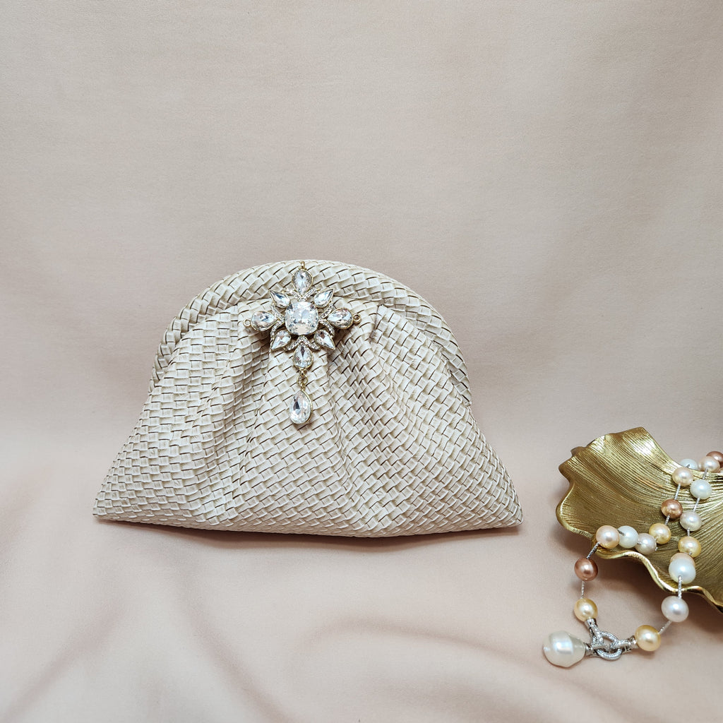 Ivory Radiance Cloud Clutch
