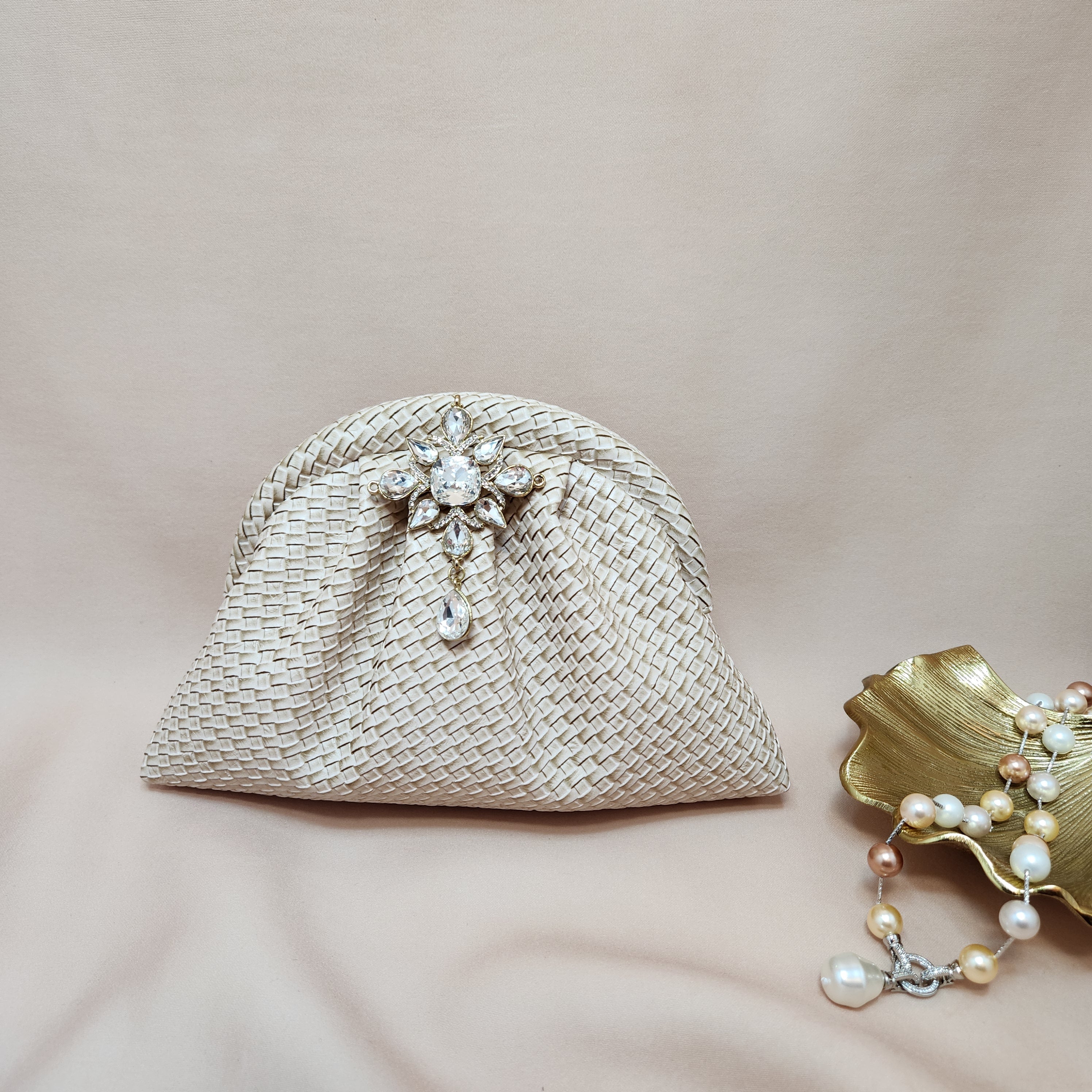 Ivory Radiance Cloud Clutch