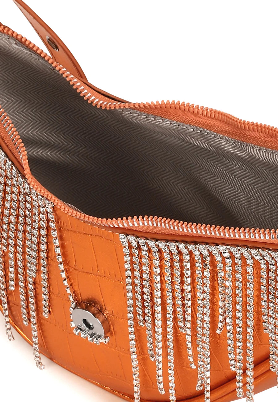 Sunset Blaze Diamanté Shoulder Bag