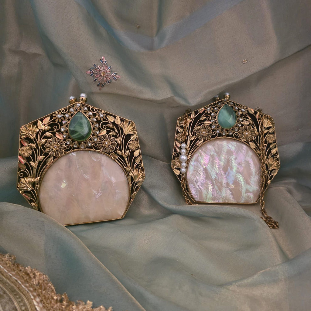 Noorah – Handcrafted Mother of Pearl Luxury Clutch