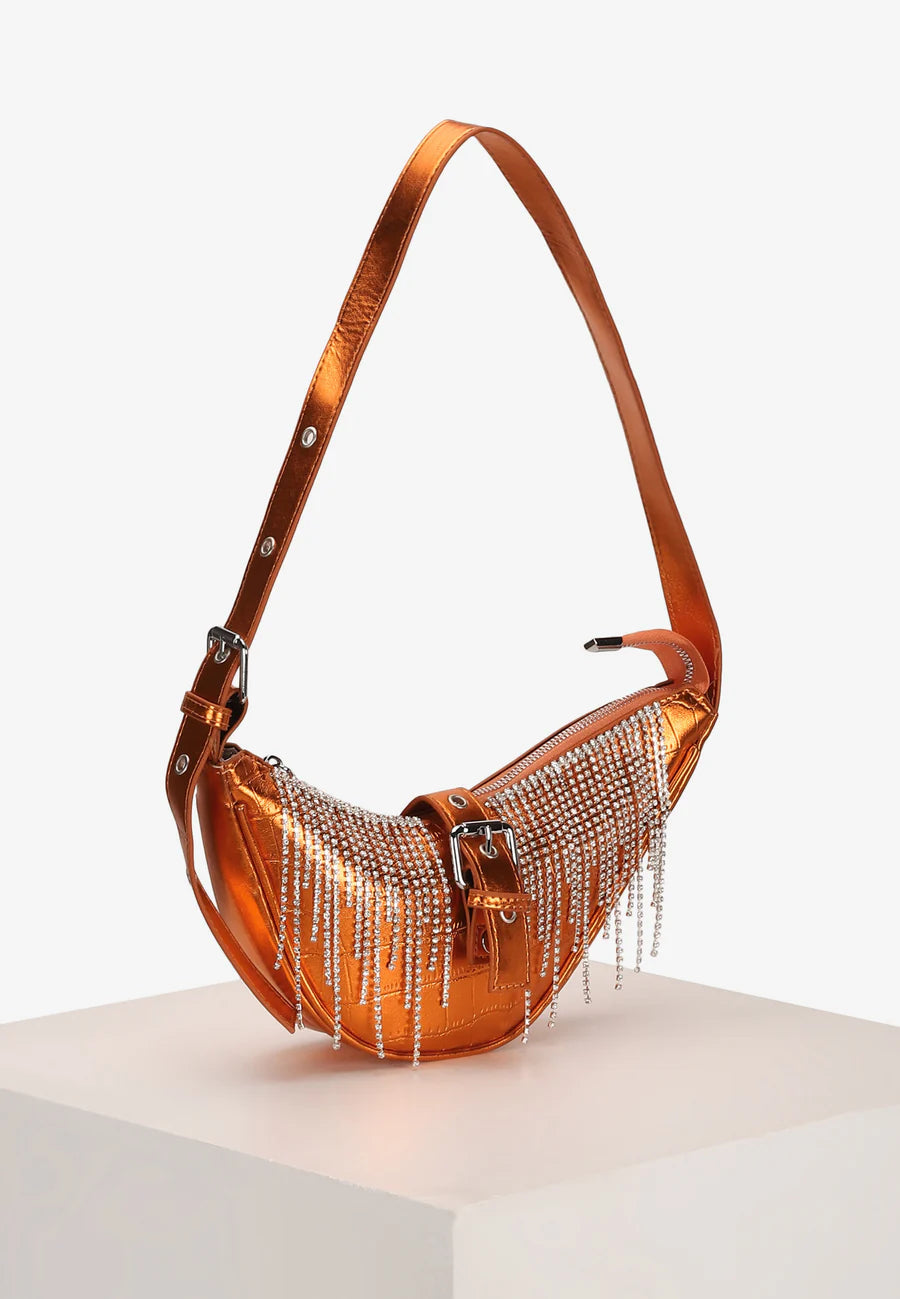 Sunset Blaze Diamanté Shoulder Bag