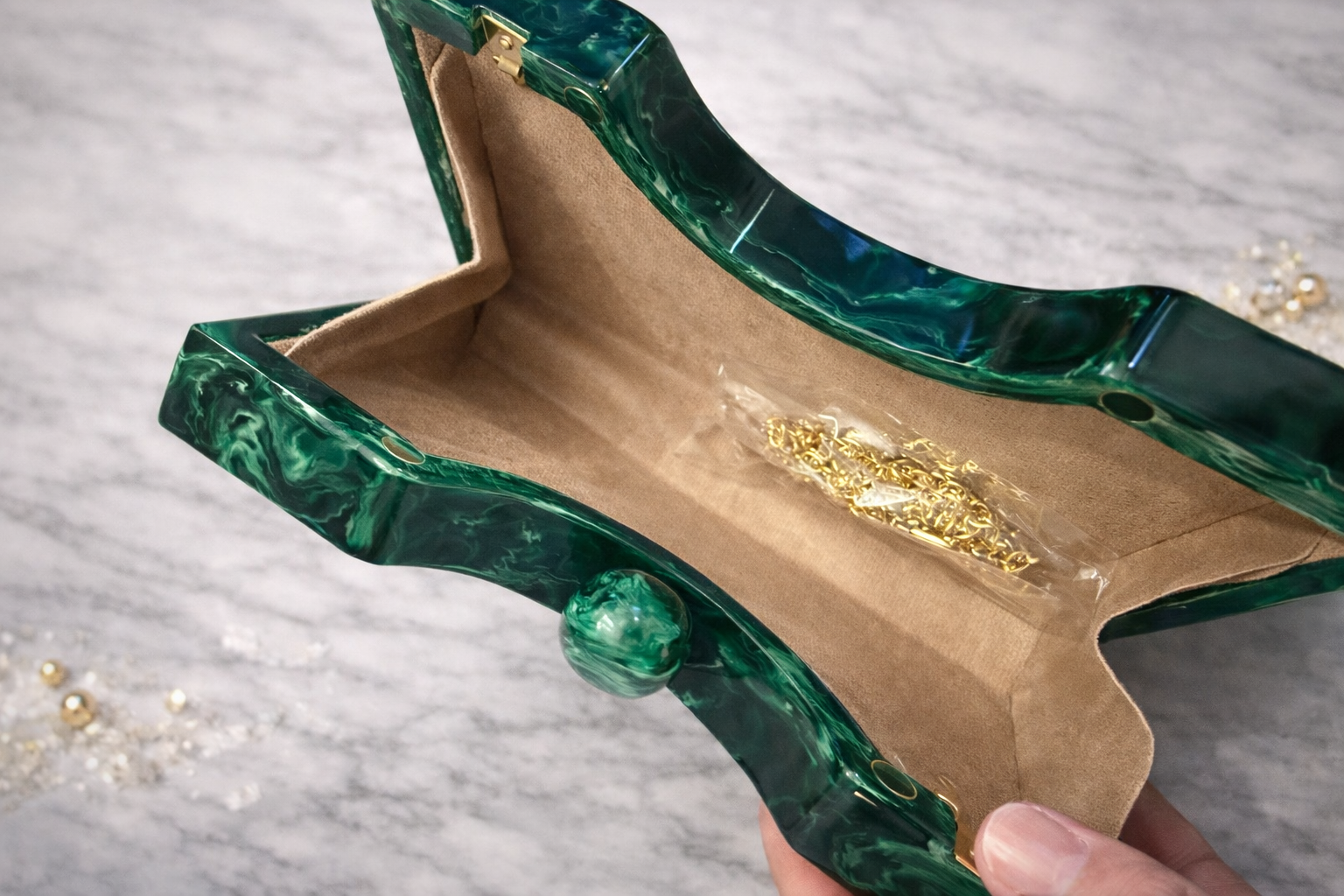 Emerald Panther Clutch