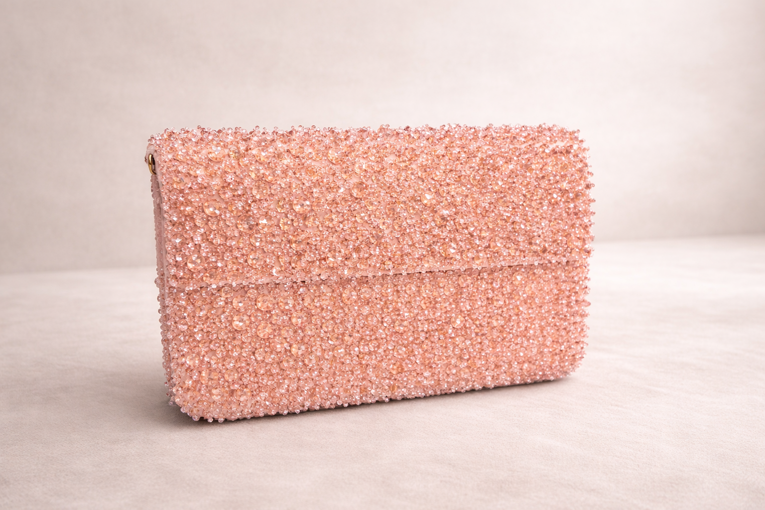 Blush Crystal Bloom Clutch