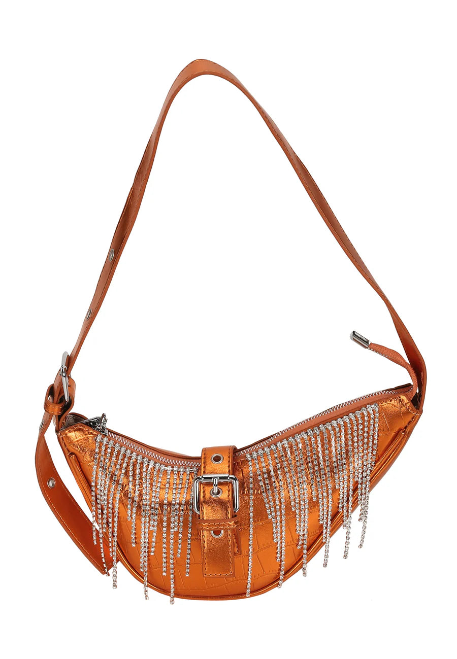 Sunset Blaze Diamanté Shoulder Bag