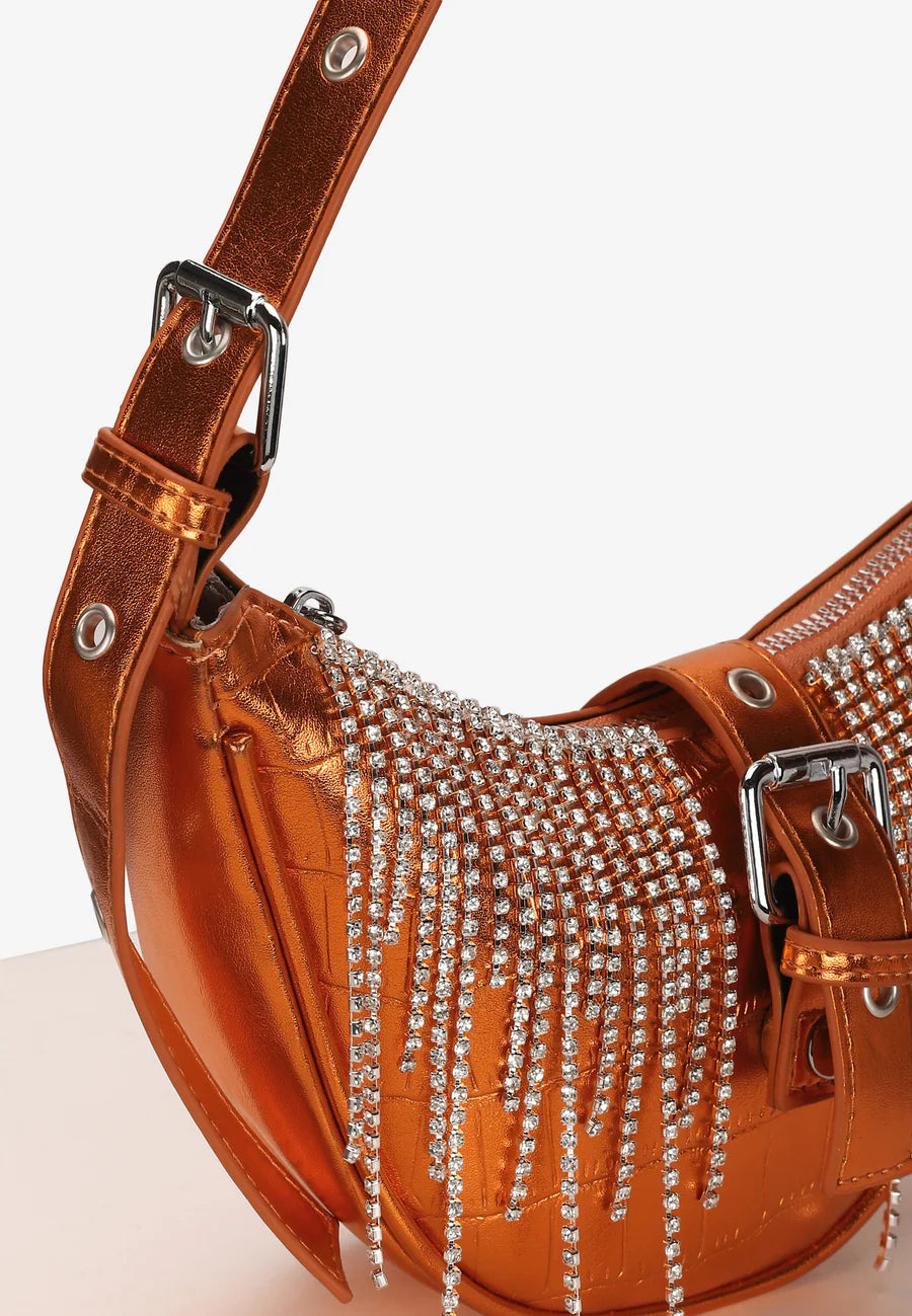 Sunset Blaze Diamanté Shoulder Bag