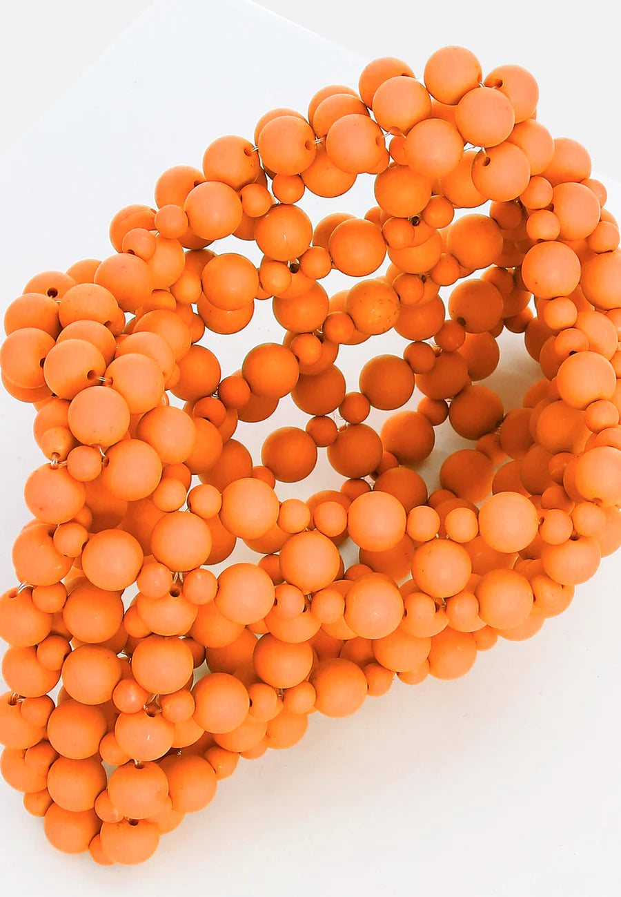 Tangy Orange Beaded Mini Bag