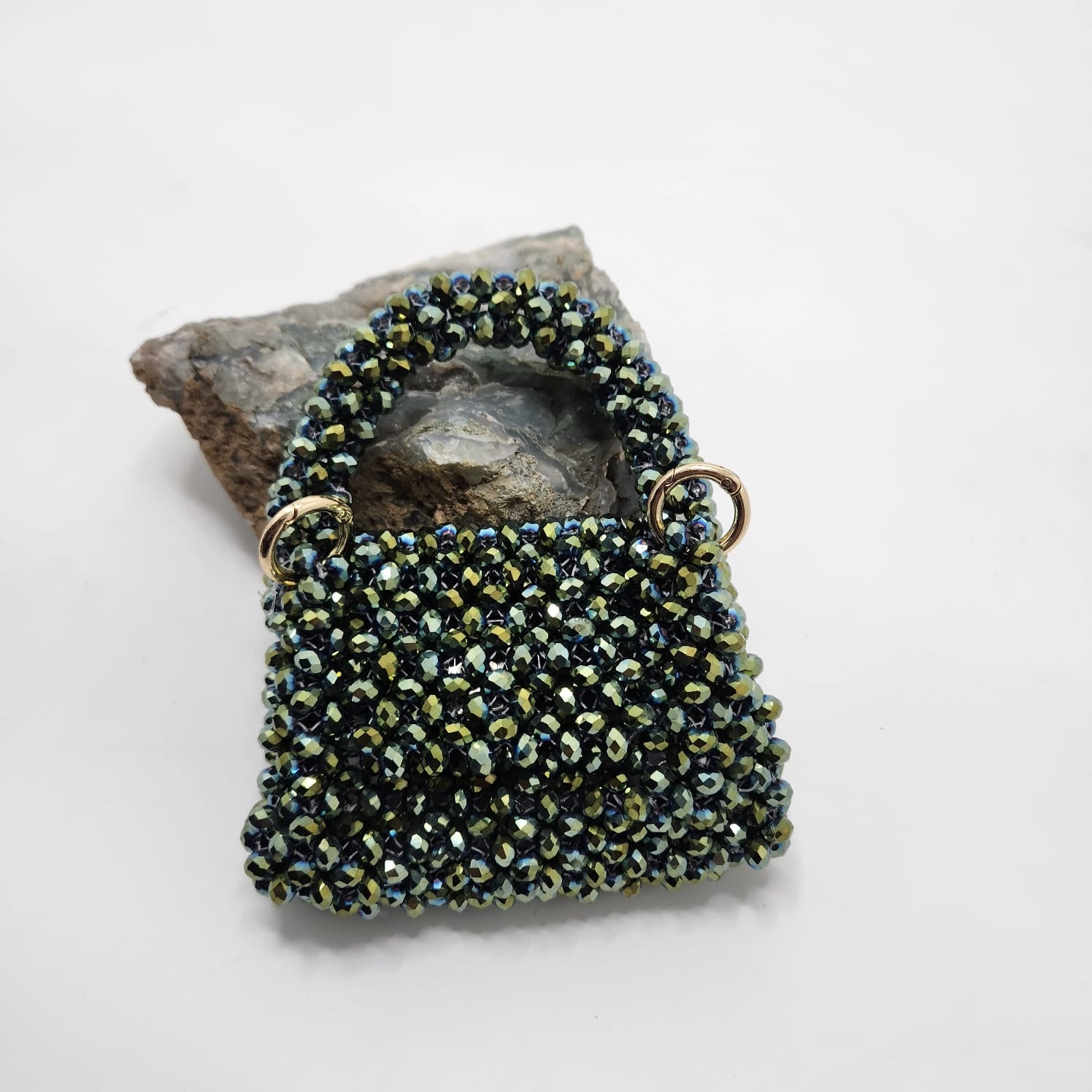 The Mini Green Crystal Bag