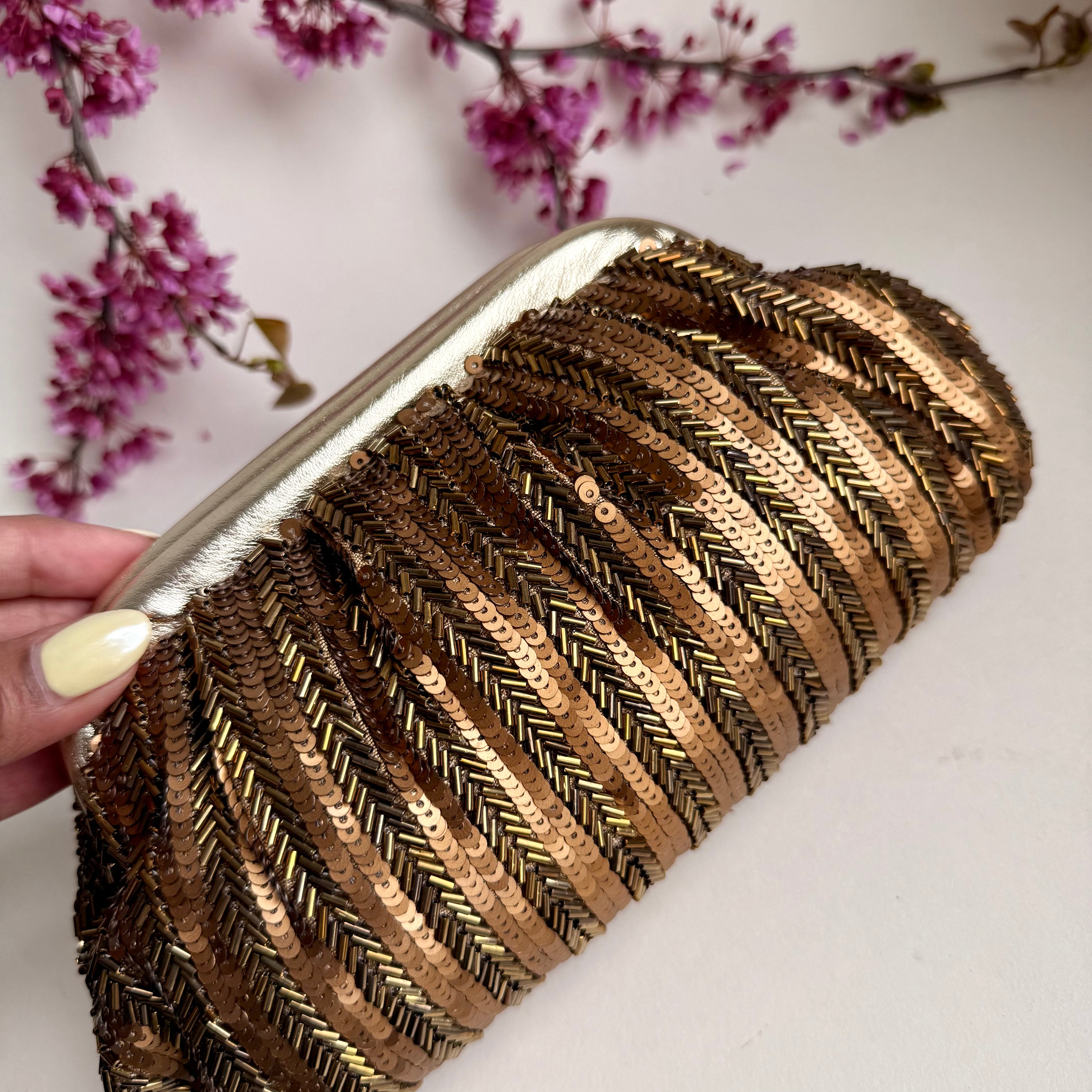 Golden Haze Cloud Clutch
