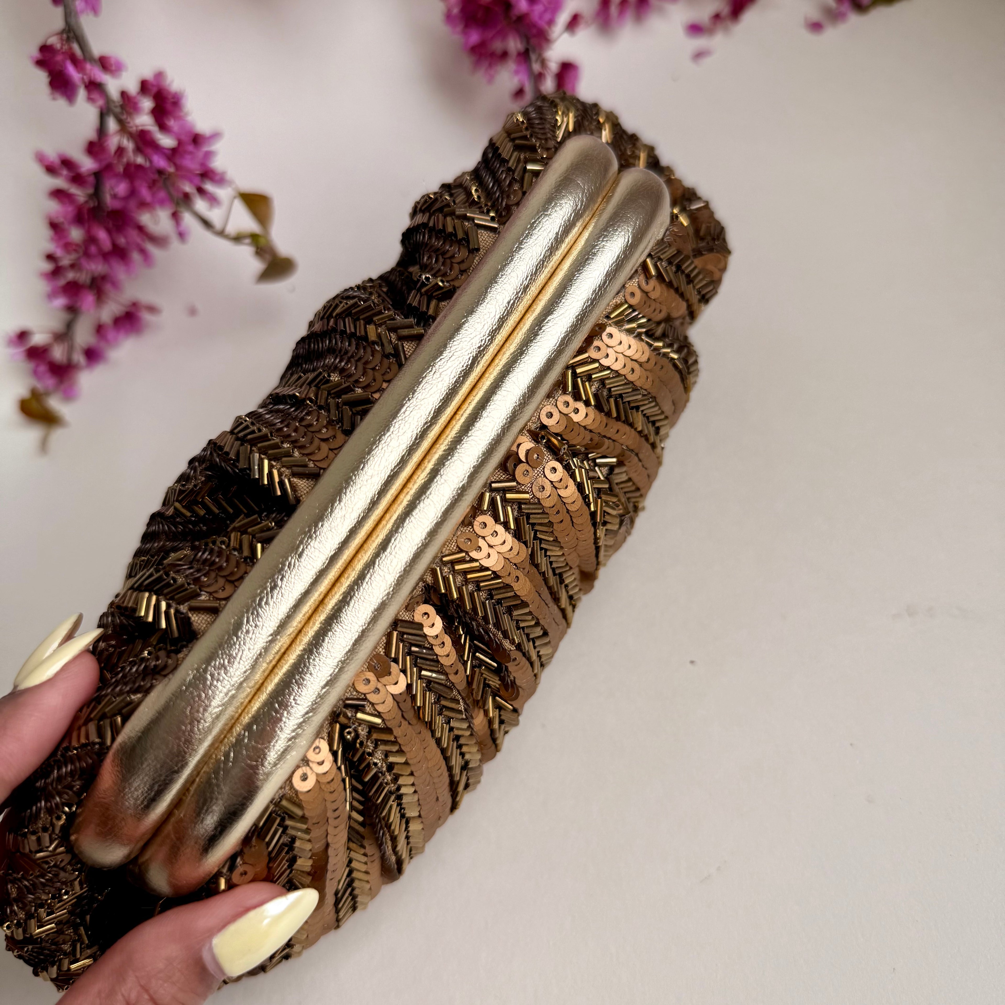 Golden Haze Cloud Clutch