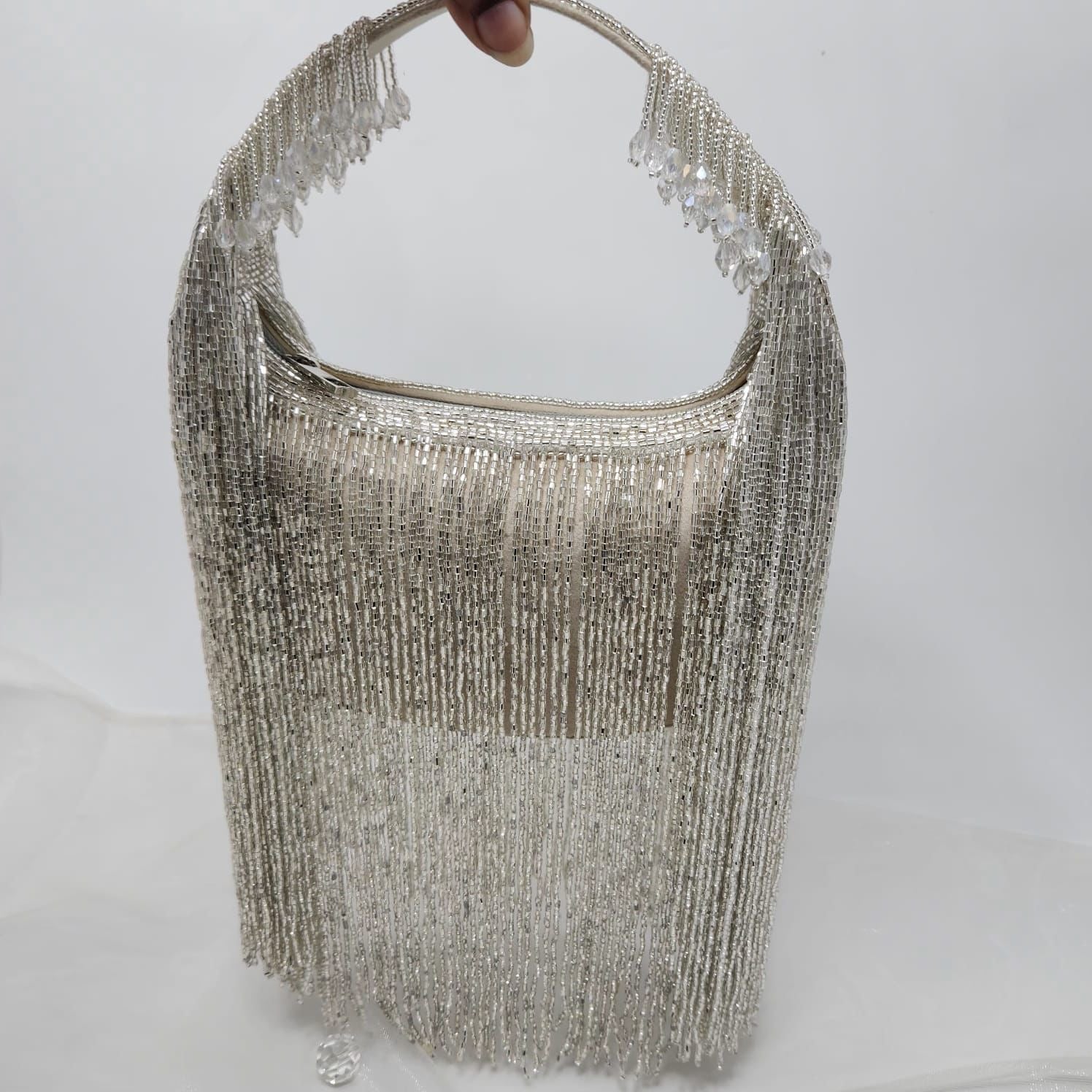 Silver Moon Fringe Bag
