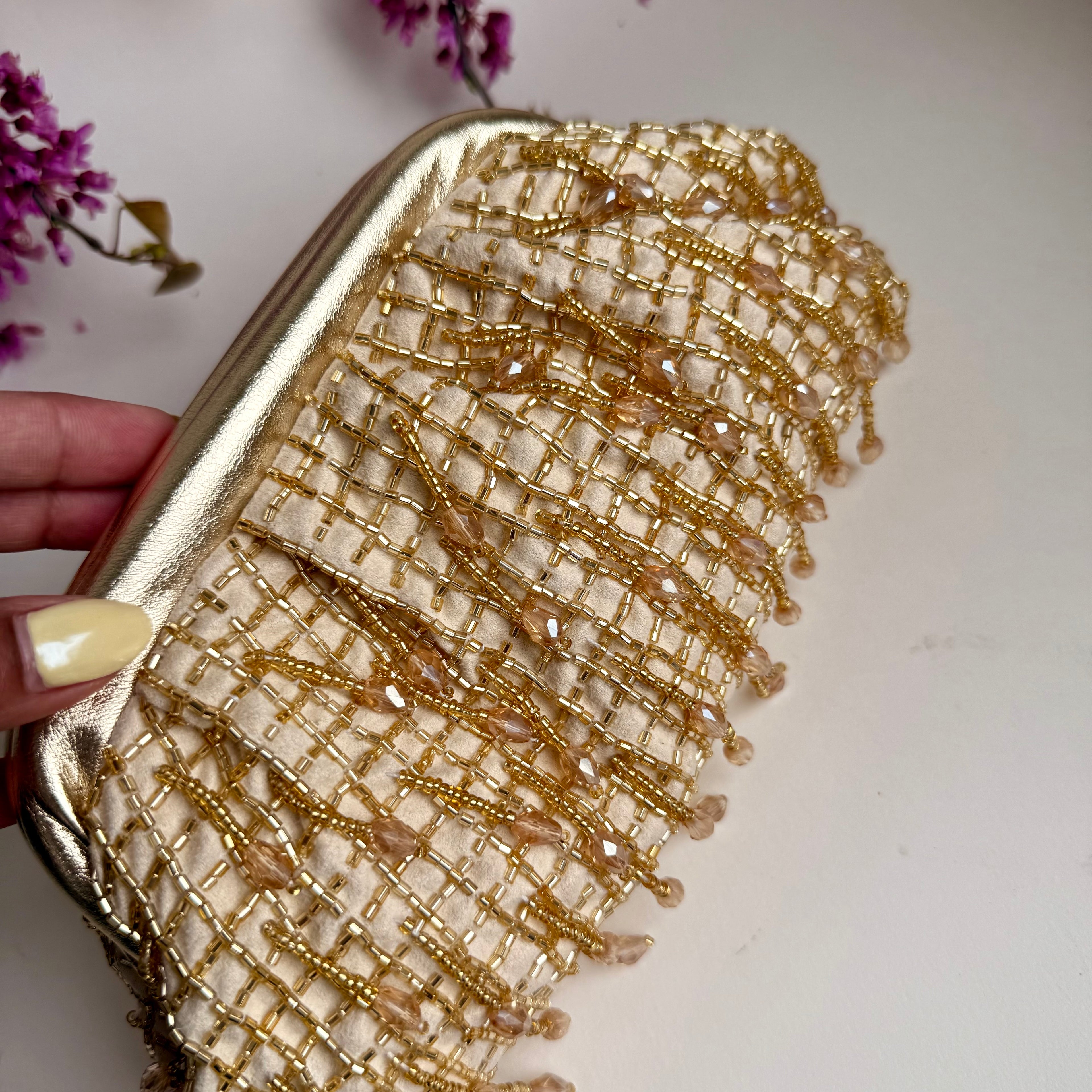 Ivory Dusk Cloud Clutch