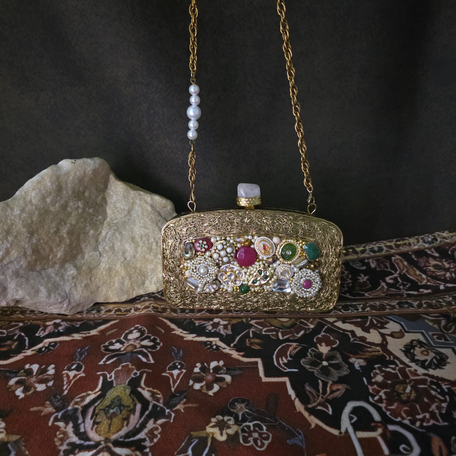 Eliza – Handcrafted Jewel Embellished Luxury Clutch