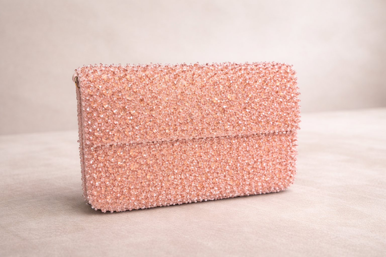 Blush Crystal Bloom Clutch