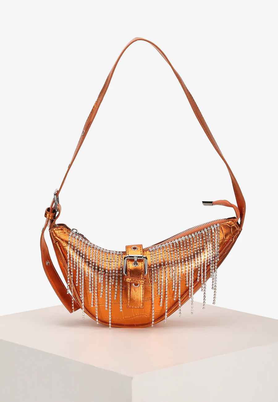 Sunset Blaze Diamanté Shoulder Bag