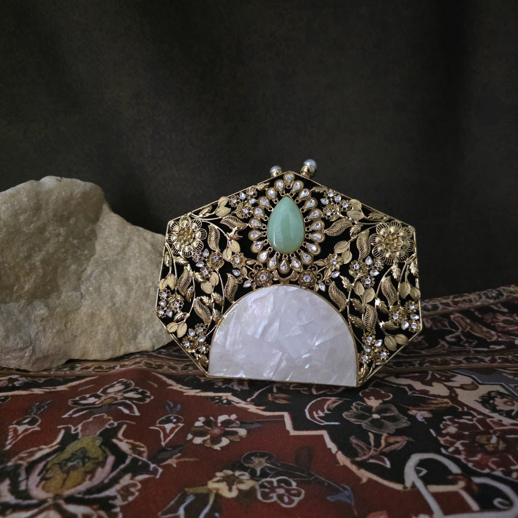 Noorah – Handcrafted Mother of Pearl Luxury Clutch