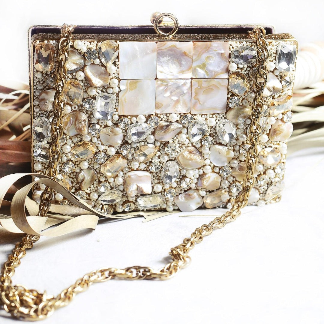 LYLA Metal Gold Clutch