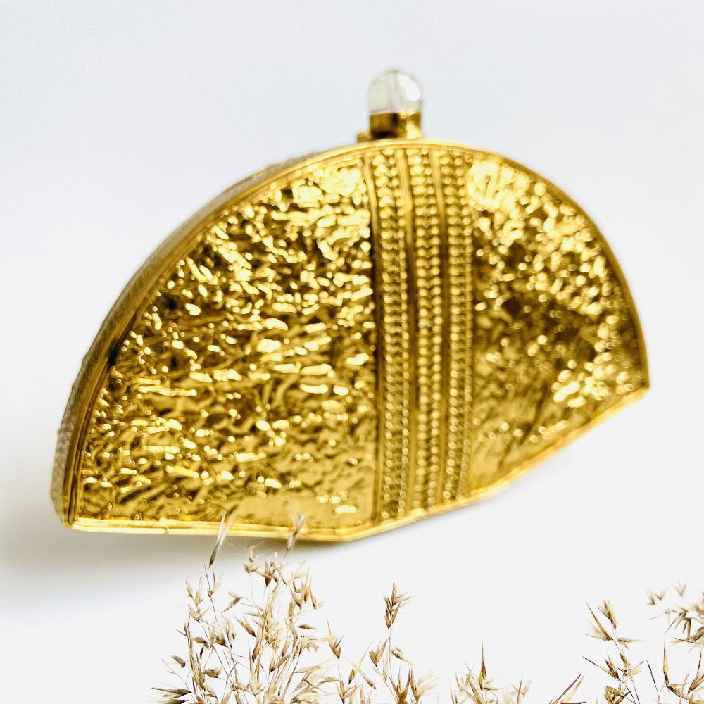 Luxury Pearl clutch bag Gold Back
