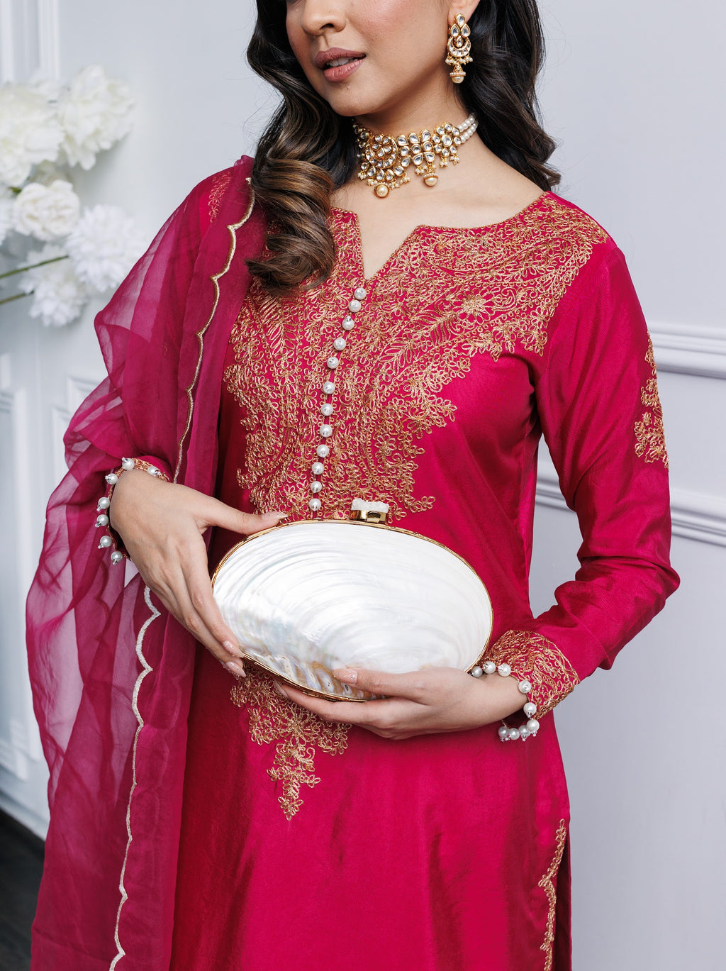 MISHA Clutch brass Metal Clutch Golden Color Clutcheeet ClutchIt